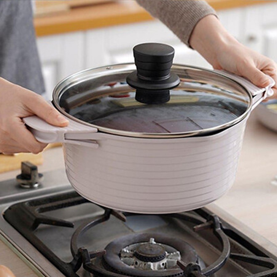 Кастрюля алюминиевая со стеклянной крышкой THERMOS TFP-W24 LPK (24 см) 