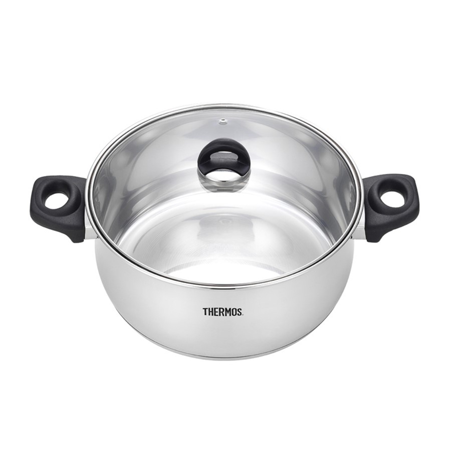Кастрюля из нержавеющей стали с толстым дном THERMOS KOP-W28N (28 см)