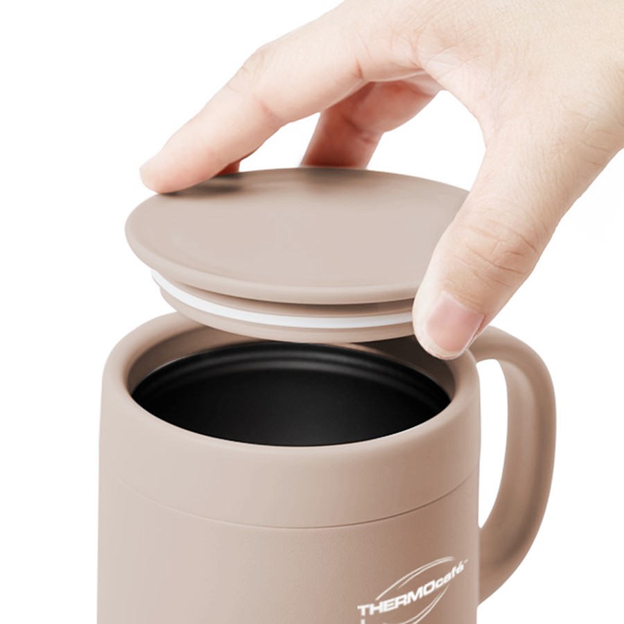 Классическая термокружка с 2 крышками THERMOcafe TCCM-460SY (LT)
