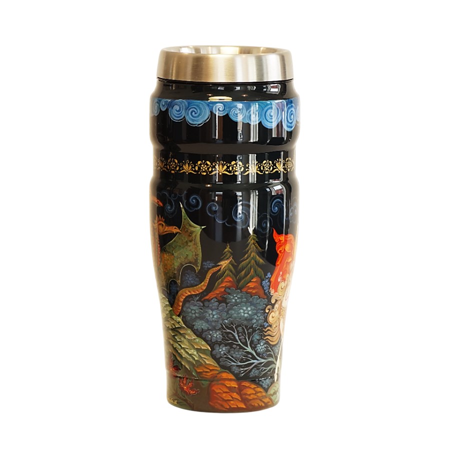 Термокружка THERMOS-ПАЛЕХ Добрыня Никитич и Змей Горыныч