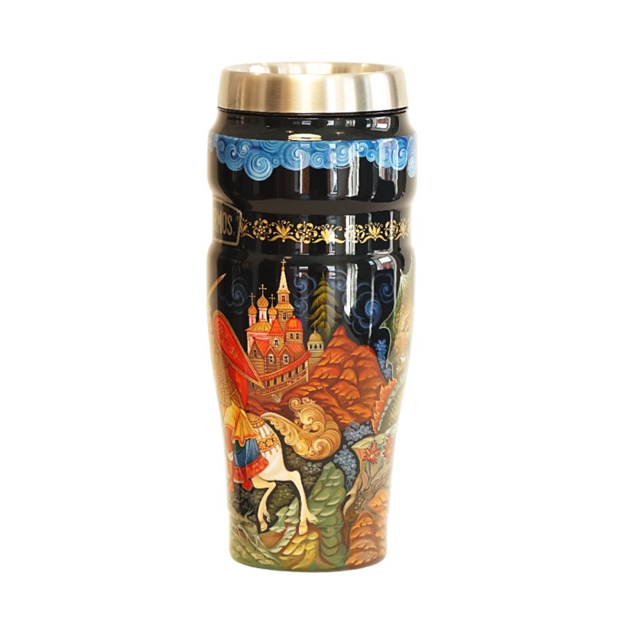 Термокружка THERMOS-ПАЛЕХ Добрыня Никитич и Змей Горыныч