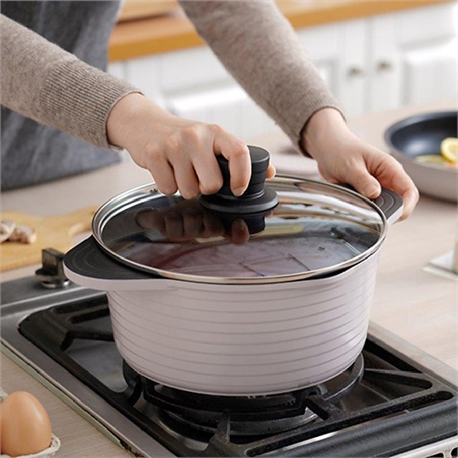 Кастрюля алюминиевая со стеклянной крышкой THERMOS TFP-W24 LPK (24 см) 
