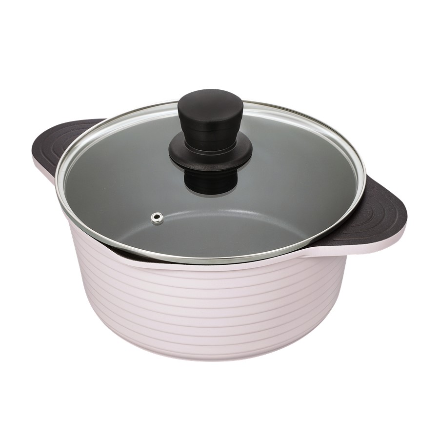 Кастрюля алюминиевая со стеклянной крышкой THERMOS TFP-W24 LPK (24 см) 