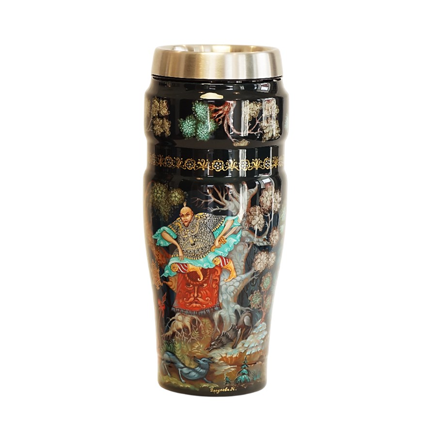 Термокружка THERMOS-ПАЛЕХ Илья Муромец и Соловей-разбойник