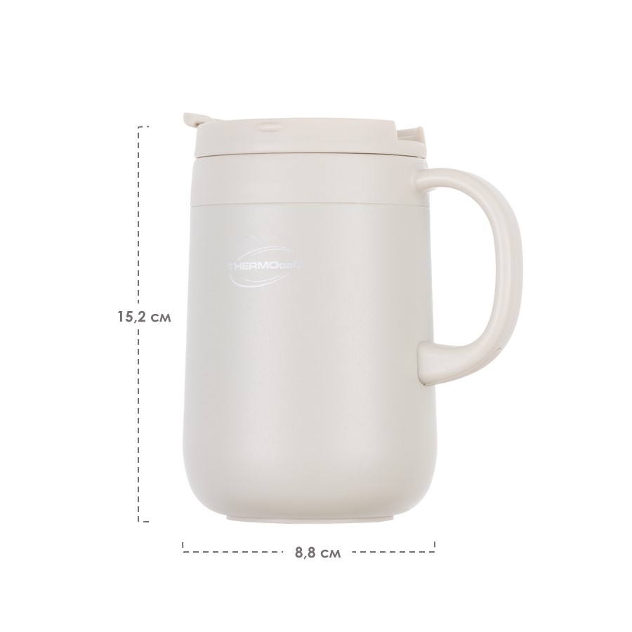 Классическая термокружка с 2 крышками THERMOcafe TCCM-460SY (WGY)