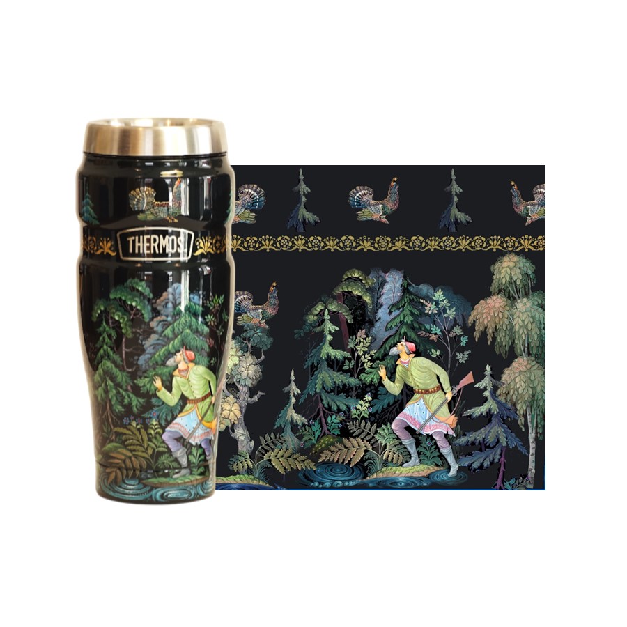 Термокружка THERMOS-ПАЛЕХ На охоте