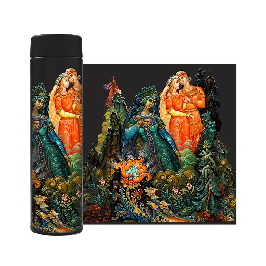Термокружка THERMOS-ПАЛЕХ Каменный цветок 