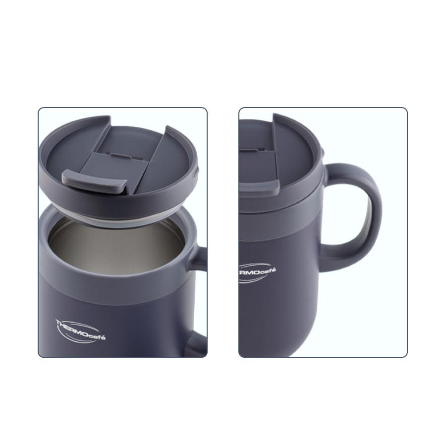 Классическая термокружка с 2 крышками THERMOcafe TCCM-460SY (OGY)