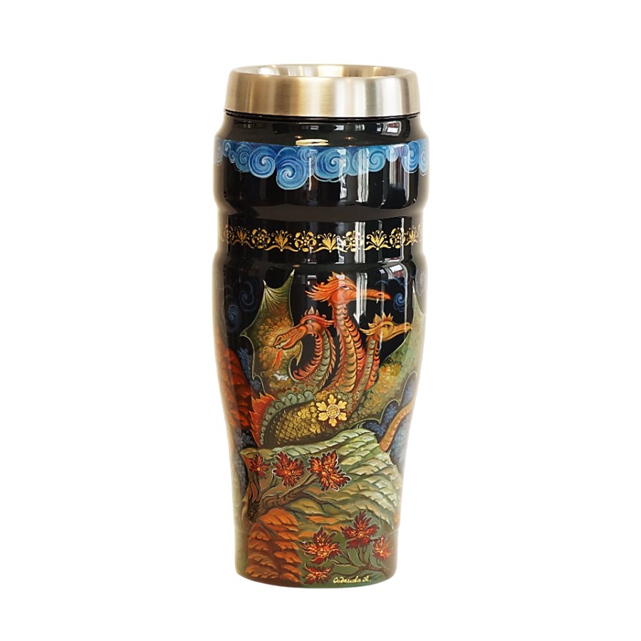 Термокружка THERMOS-ПАЛЕХ Добрыня Никитич и Змей Горыныч